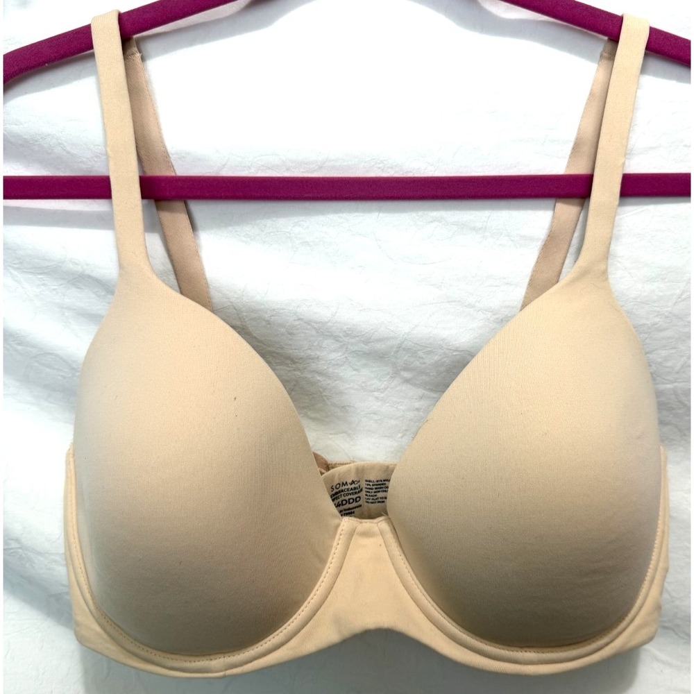 Soma Embraceable 34DDD Perfect Coverage Light Beige Underwire Lined T-shirt Bra